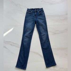 7 For All Mankind Dark Blue Straight Leg Jeans